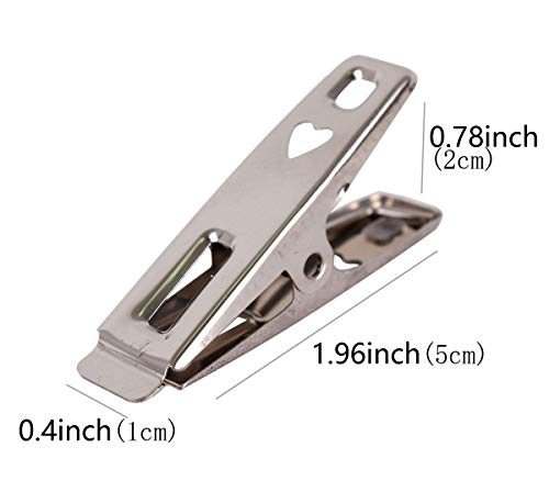40 Pcs Stainless Steel Clothes Pins - 1.96 Inch Heavy Duty Laundry Clips