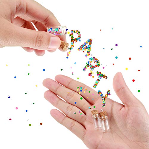 50-Piece Mini Glass Bottles with Cork Stoppers - 0.5ml Tiny Jars for DIY Crafts