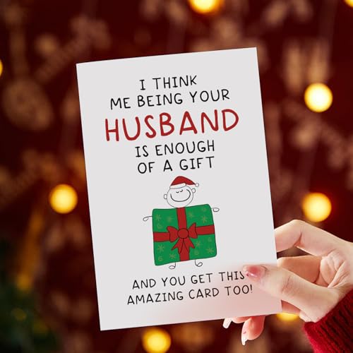 Funny Christmas Card for Wife - Hilarious Xmas Greeting