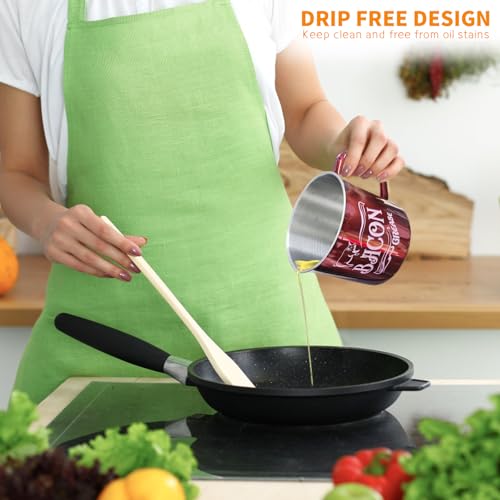 1.3L Bacon Grease Saver Container with Strainer - Red