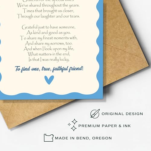 One True Friend Greeting Card - Meaningful Friendship Thank You Card