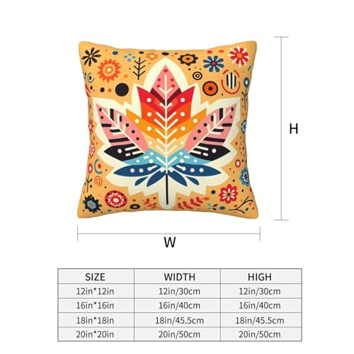 Autumn Maple Leaf Throw Pillow Cover - Soft Velvet 18x18