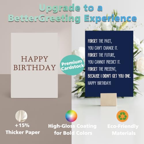 Funny Birthday Card for Men & Women - Sarcastic Joke Greeting