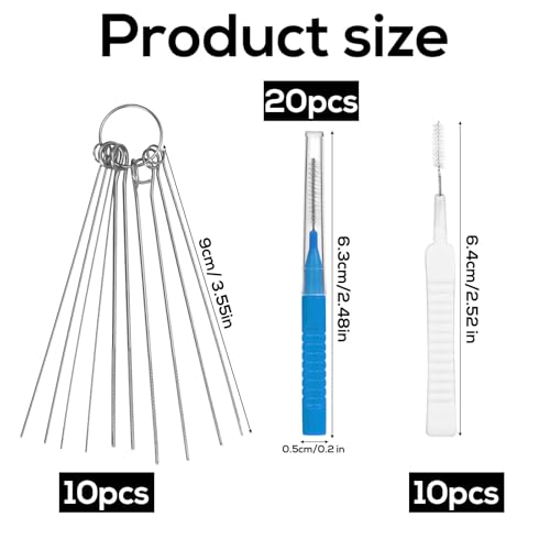 40pcs Shower Head Cleaner Tools Set with Brushes & Stainless Steel Picks for Clogged Nozzles