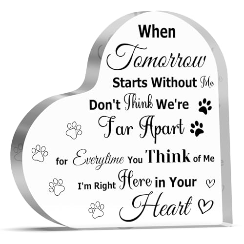 Pet Memorial Acrylic Sign for Dog & Cat Loss Sympathy Gift