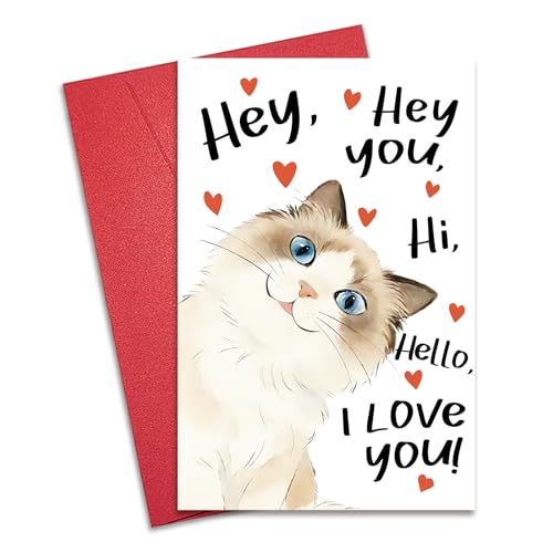 Funny Cat Greeting Card for Mother's Day Birthday Anniversary