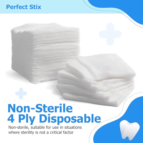Non-Sterile 4-Ply Dental Sponges - 2 x 2 Inches, 1000 Count