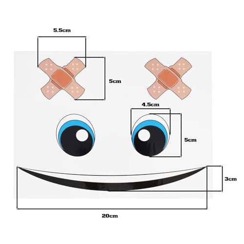 Robot Vacuum Cleaner Decorative Stickers - 4pcs Cute Face Eyes
