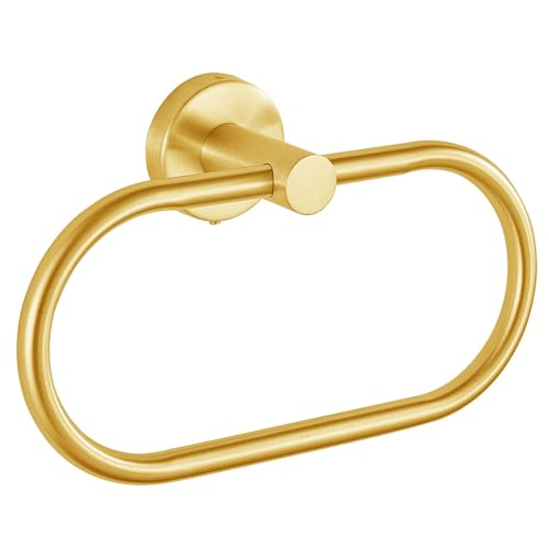 Gold Stainless Steel Towel Ring for Bathroom - Eolax Oval Design