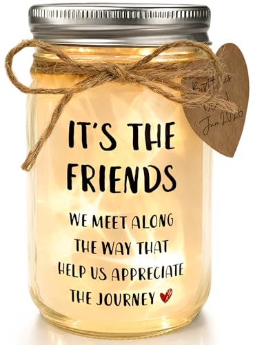 Thank You Mason Jar Night Light for Friends - THE FRIENDS