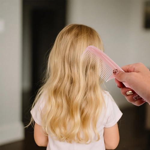 Penitue 4-Piece Cute Bear Hair Comb Set Pink Fine Tooth & Rat Tail Styling Combs