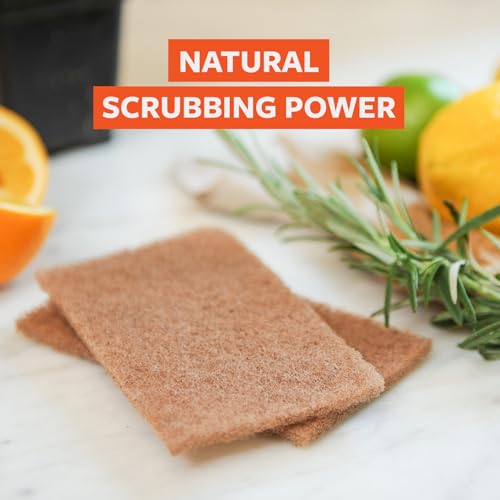Full Circle Walnut Scour Pads, 3-Pack - Non-Scratch & Eco-Friendly Dish Scrubbers