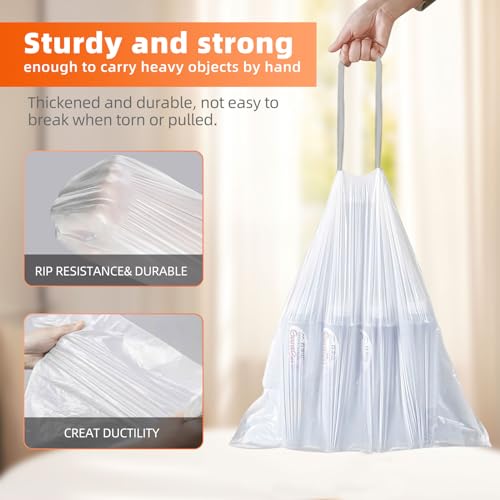 4 Gallon Small Trash Bags - 105 Count, Tear-Resistant & Leak-Proof