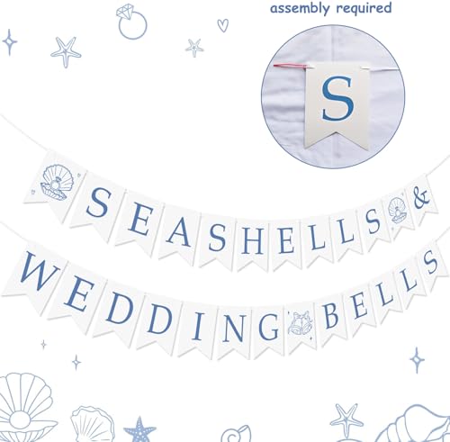 Seashells & Wedding Bells Banner for Bachelorette Party Decor
