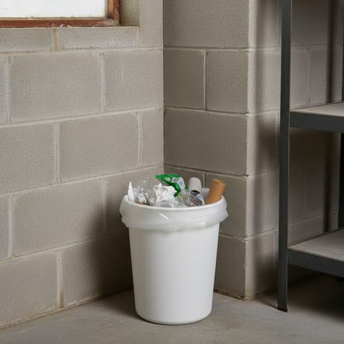 Melplas Medium Trash Bags, 17x18 Inches, 1 Mil Heavy-Duty, 100 Count