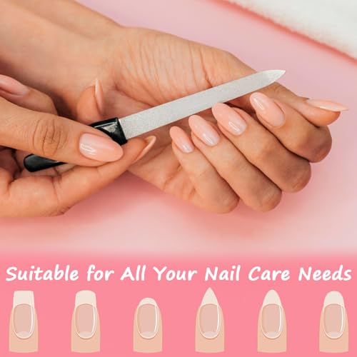Metal Nail Files 6-Pack - Stainless Steel Double-Sided Emery Boards