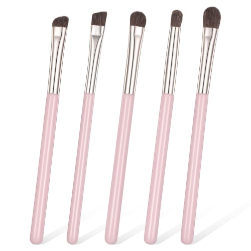 Skrfren 5-Piece Eye Makeup Brush Set with Blending and Angled Brows