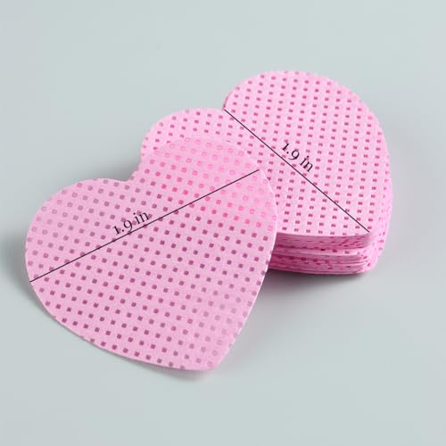 Fcozpjk 400Pcs Lint Free Nail Wipes Heart Shape Polish Remover Pads