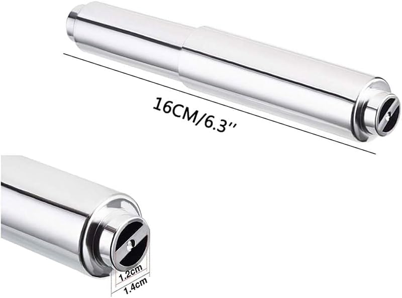 Stainless Steel Toilet Paper Holder with Spring-Loaded Design