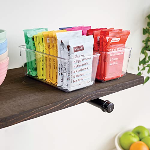 iDesign Linus Clear Drawer Organizer Bin, 8x4 Inch - Set of 2