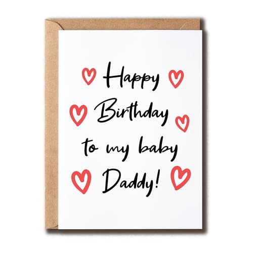 Happy Birthday Card for Baby Daddy | 5x7 Husband Card