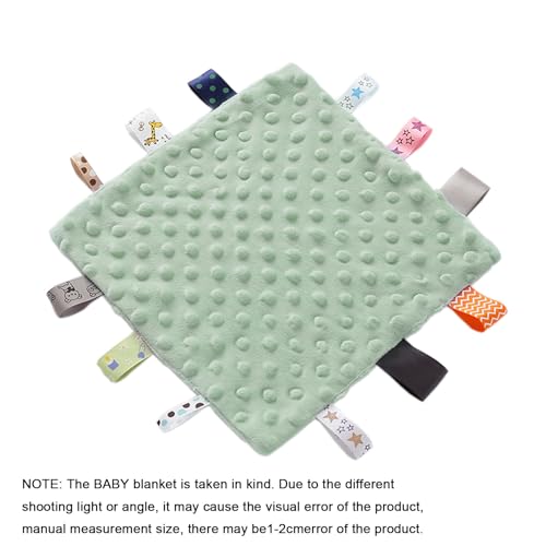 Yufiova Mint Green Baby Security Taggies Blanket Soothing Sensory Comforter