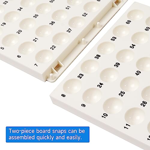 GSE Bingo Master Board - White Calling Board for 7/8" Bingo Balls