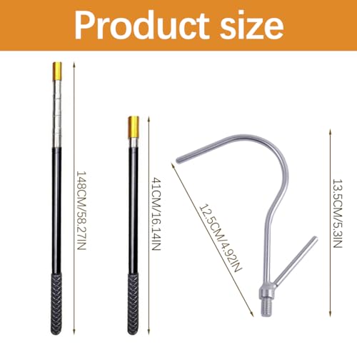 Adjustable Cordless Blind Extension Pole, 16"-60" Telescopic Wand