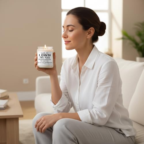Lavender & Vanilla Scented Candle - 9 oz Natural Soy Candle for New Home Gifts