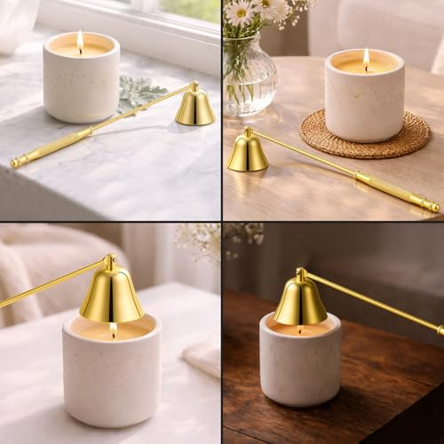 Vaincre Gold Stainless Steel Candle Snuffer with Long Handle