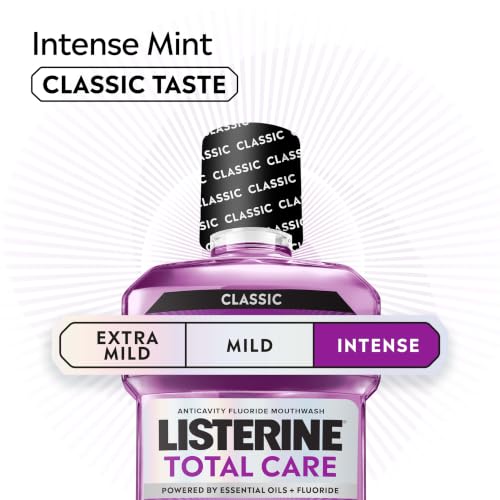 Listerine Total Care Anticavity Mouthwash, Intense Mint, 250 mL