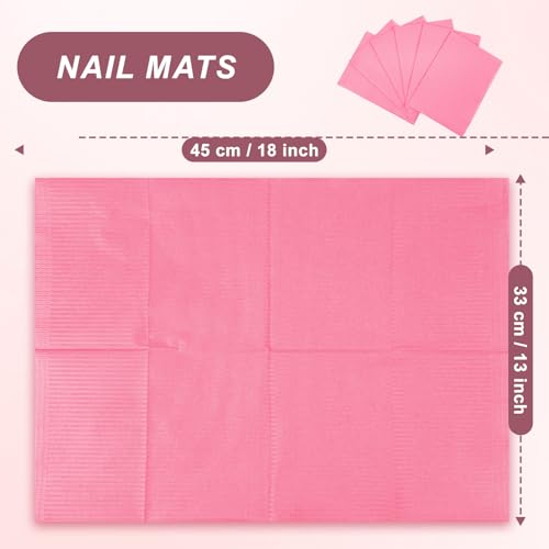 40 Pack Disposable Nail Mats - Waterproof & Easy to Clean