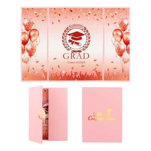 Rose Gold Graduation Guest Book 2026 - Signature Sign-In Board