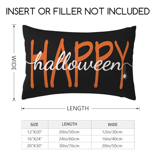 Halloween Spider Pillow Cover 20 x 12 Inch | Gothic Throw Cushion
