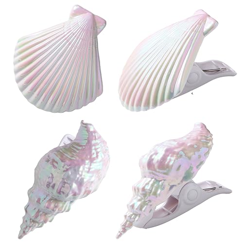 CaLoogn Electroplating Sea Shell Beach Towel Clips for Pool Lounge Chairs