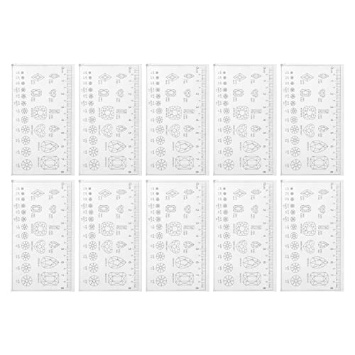 Flexible Nail Measuring Ruler - Ultra Thin PVC Nail Art Tool (10 Pack)