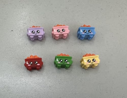 24Pcs Mini Dumpster Fire Figurines - Resin Trash Decor in 6 Colors