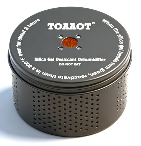 TOAAOT Reusable Gun Safe Dehumidifier, 200g Silica Gel Canister (1 Pack)