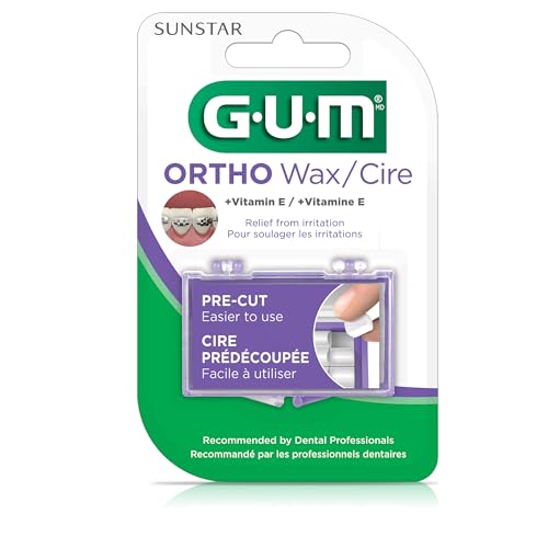 GUM Orthodontic Wax for Braces & Aligners, Clear, 1 Count