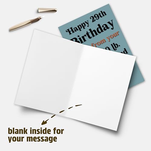Funny 29th Birthday Joke Card for Women - Retro Humorous Greeting Card