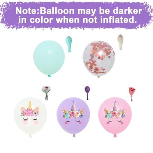51 Pcs Unicorn Pastel Balloons for Birthday Party Decor