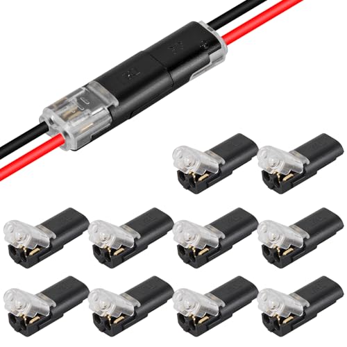 DORHEA 2-Pin LED Light Strip Connectors with Locking Buckle 10Pcs