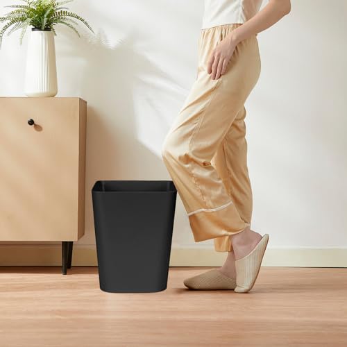 Small Trash Can 1.8 Gallon - Compact Plastic Wastebasket for Bathroom & Office