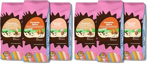 Crazy Cups Decaf Flavored Ground Coffee Variety Pack, 10 oz (Pack of 6)
