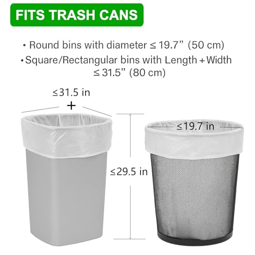 Heavy Duty 15 Gallon Trash Bags 40 Count Leak-Proof Garbage Liners