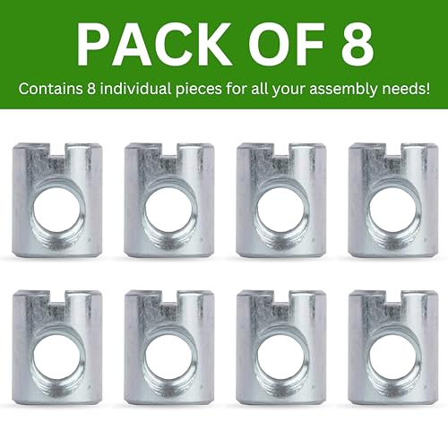 Cross Dowel Barrel Nut Sleeve Replacement for IKEA #121122 - Pack of 8