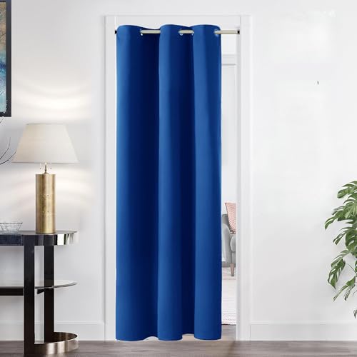 Deconovo Royal Blue Blackout Curtain 42"W x 95"L - Room Darkening Panel