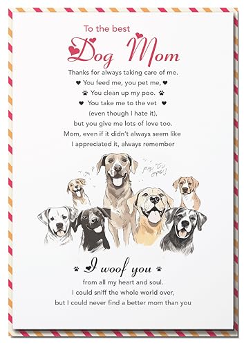 Heartfelt Mother's Day Card from Dog | Premium Quality Dog Mom Card