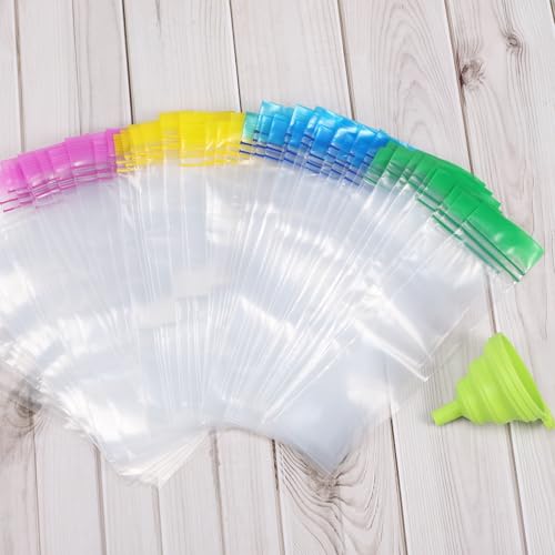 200 Pack Disposable Ice Pop Pouches with Funnel - BPA-Free Freezer Bags