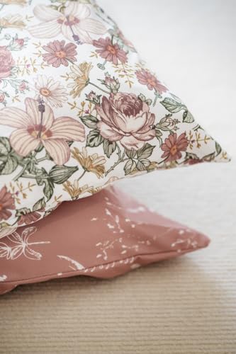 Little Jump 2-Pack Toddler Pillowcase - 14x19 Ultra Soft Vintage Floral